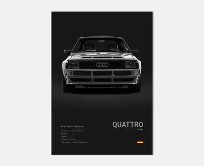 Plakat samochodowy – niemieckie auta RS3, R8, C8, Supercar GTR SUV – estetyczny wydruk na płótnie, dekoracja ścienna do pokoju kierowcy