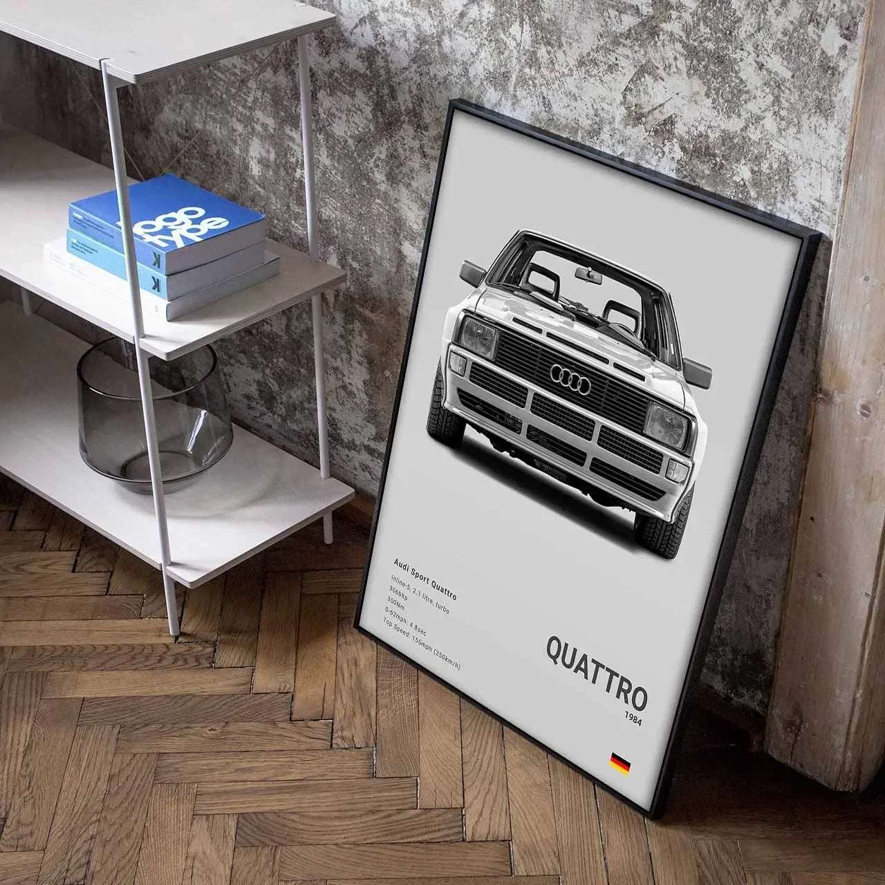 Plakat samochodowy – niemieckie auta RS3, R8, C8, Supercar GTR SUV – estetyczny wydruk na płótnie, dekoracja ścienna do pokoju kierowcy